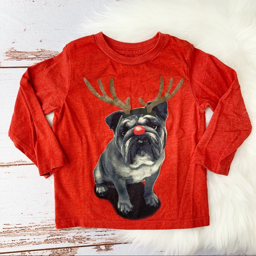Gap Playtime Favorites Reindeer Bulldog Top
